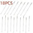 thumbnail image 1 of PFFRIZ 18 Pcs Reusable Stainless Steel Drinking Straws Cleaning Brush Clearance(6.9in), 1 of 2