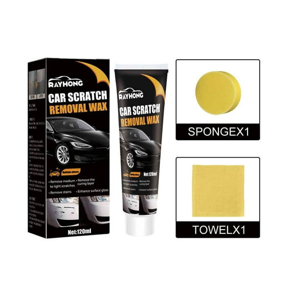 PFFRIZ 1PC Car Scratch Wax Repair Tool Car Paint Polishing Wax Black Deep Scratch Removal Paste Paint Surface White Scratch Grinding Agent(120ml)