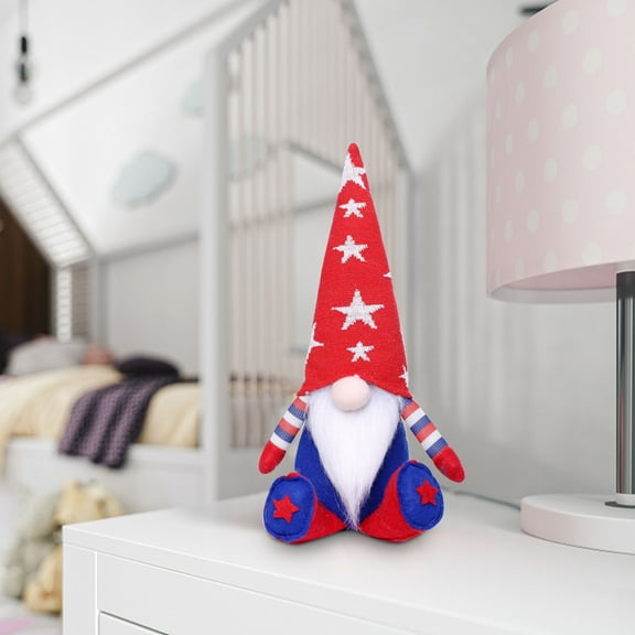 PFFRIZ 4th of July Patriotic Gnomes Plush Decorations Mr & Mrs Handmade Swedish Scandinavian Elf Ornaments Clearance(B)
