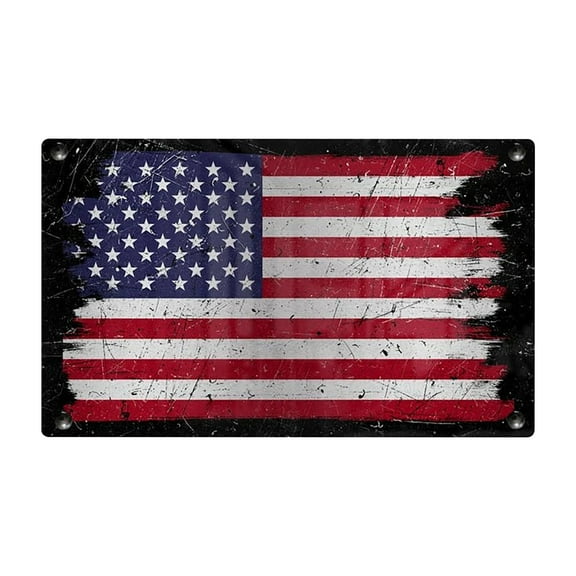 PFFRIZ American Flag Metal Sign - Patriotic Home Decor, USA American Flag Wall Print, Indoor or Outdoor Use Metal Sign Clearanc