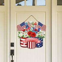 PFFRIZ God Bless America Independence Day Wooden Plaque