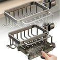 thumbnail image 1 of PFFRIZ Kitchen Sink Faucet Organizer, Dish Sponge Holder Over Faucet Kitchen Sink Caddy Organizer, Adjustable Detachable Sponge Holder Organizer Rack for Round Water Pipe,1PC(C), 1 of 3