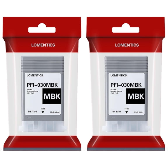 PFI-030 PFI 030MBK Ink 55ml (2-Pack, Matte Black) PFI-030MBK Ink Cartridge Compatible Replacement for PFI-030MBK Ink Works with imagePROGRAF TA-20 TA-30 Printer