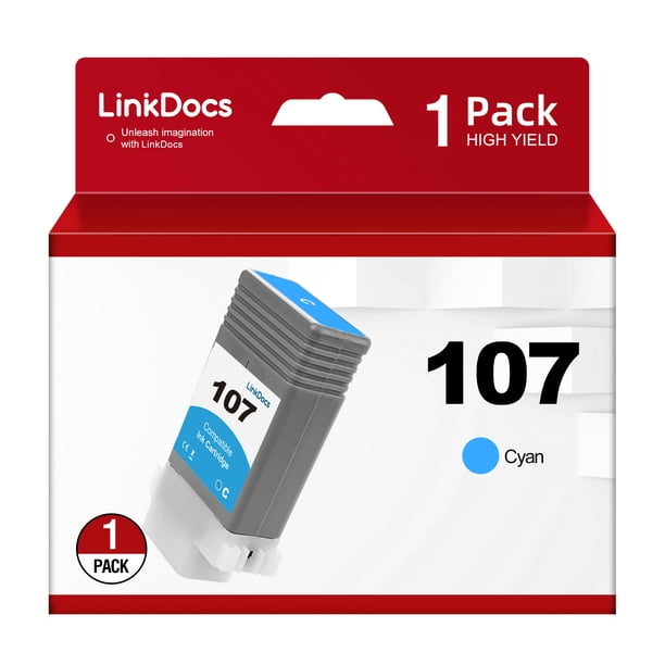 PFI107 PFI-107 Cyan Ink Cartridge Replacement for Canon PFI-107 C Ink ...