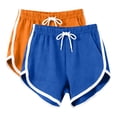 thumbnail image 1 of PFRNLF 2 Pack Womens Shorts with Pockets Summer Drawstring Workout Comfort Dolphin Shorts, 1 of 7