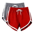 thumbnail image 1 of PFRNLF 2 Pack Womens Shorts with Pockets Summer Drawstring Workout Comfort Dolphin Shorts, 1 of 7