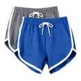 thumbnail image 1 of PFRNLF 2 Pack Womens Shorts with Pockets Summer Drawstring Workout Comfort Dolphin Shorts, 1 of 7