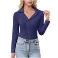 thumbnail image 1 of PFRNLF Button Down Shirts for Women Long Sleeve Stretch Fitted Dress Shirt Wrinkle Free Collared Business Work Tops, 1 of 8