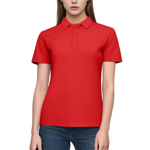 PFRNLF Classic Cotton Pique Polo Shirts for Women,Womens Polo Shirts Short Sleeve Cotton,Summer Golf Shirt
