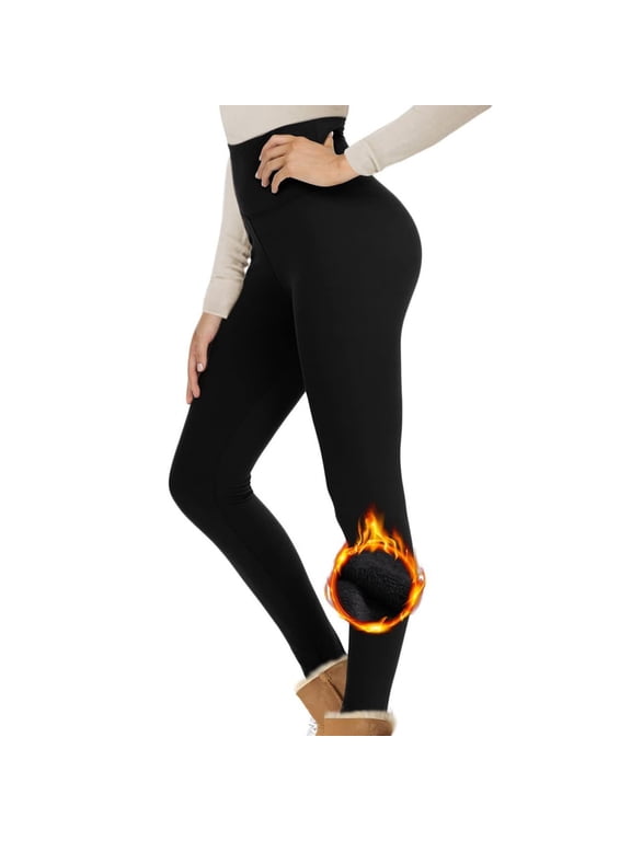 Fleece Lined Leggings for Women Winter Warm High Waisted Soft Athletic Tummy Control Yoga Pants