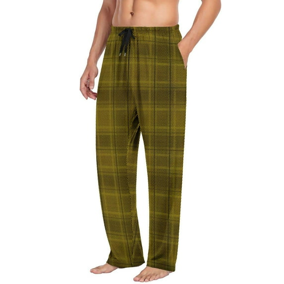 CYiJun Men's Plaid Pajama Bottoms Super Soft Pajamas Pants Long Lounge Woven Pj Sleep Pant with Pockets