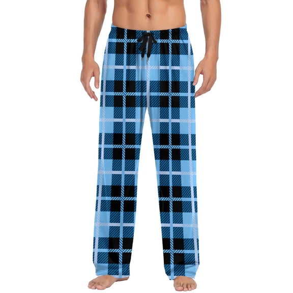 CYiJun Mens Pajama Pants Flannel Cotton Plaid Sleep & Lounge Pants, PJ Bottoms with Pockets