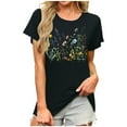 thumbnail image 1 of PFRNLF Graphic T shirts for Women Womens Floral Graphic Tees Short Sleeve Casual T-Shirts Boho Style Cute Summer Loose Fit Tops, 1 of 5