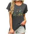 thumbnail image 1 of PFRNLF Graphic T shirts for Women Womens Floral Graphic Tees Short Sleeve Casual T-Shirts Boho Style Cute Summer Loose Fit Tops, 1 of 5