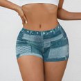 thumbnail image 1 of PFRNLF Jean Shorts for Women High Waisted Stretchy Faux Denim Shorts Women Summer Casual Shorts, 1 of 9