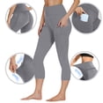 thumbnail image 1 of PFRNLF Leggings for Women,Summer Athletic Running High Waisted Tummy Control Capri Yoga Pants with Pockets, 1 of 9