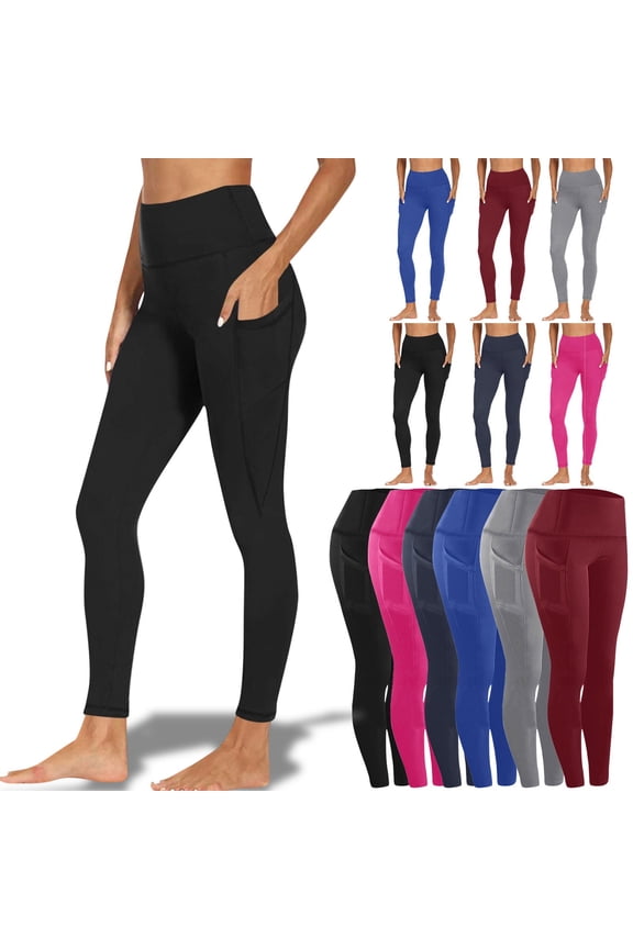 Leggings for Women with Pockets,Buttery Soft Stretchy High Waisted Tummy Control Yoga Pants