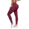 thumbnail image 1 of PFRNLF Leggings with Flap Pockets Workout Cargo Leggings for Women High Waist Tummy Control Running Yoga Pants, 1 of 8