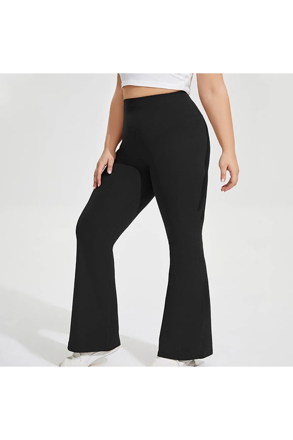 Plus Size Yoga Pants for Women High Waisted Yoga Pants Bootcut Workout Flare Leggings Work Dress Pants