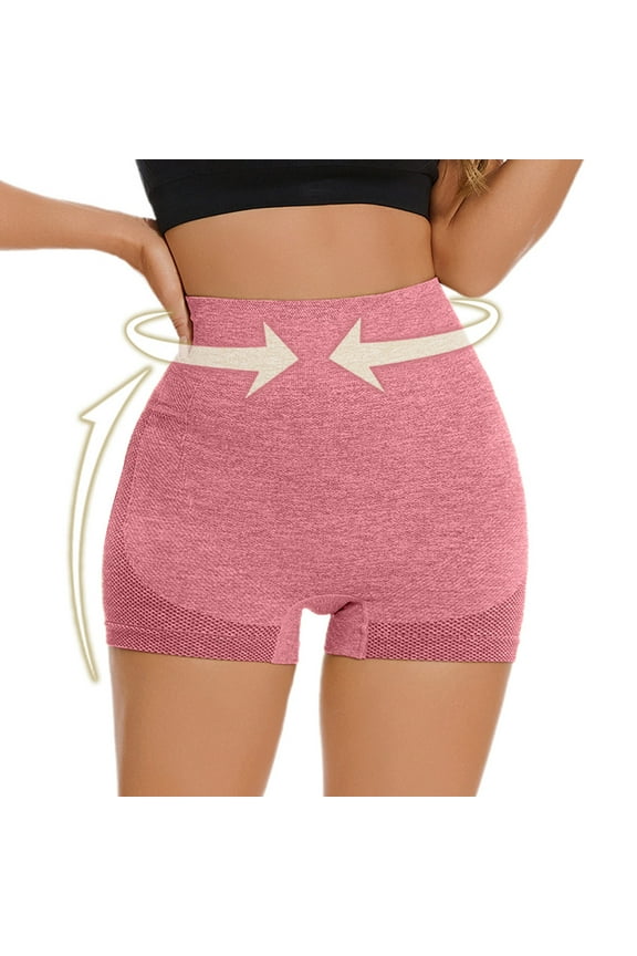 Women's Gym Shorts High Waisted Tummy Control Butt Lifting Scrunch Butt Seamless Booty Shorts