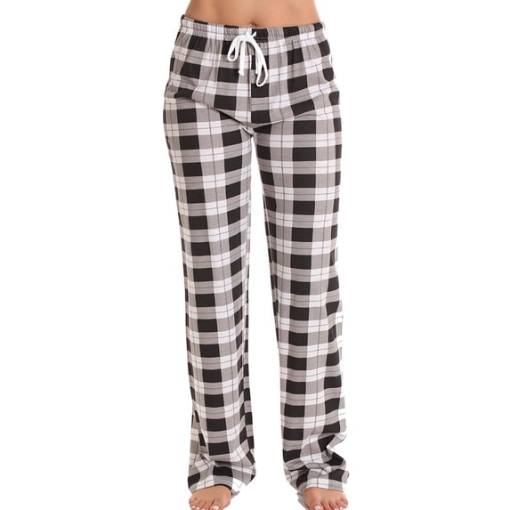 PFRNLF Womens Flannel Pajama Pants Ultra-Soft Comfy Pj Bottom Stretch Plaid Sleepwear