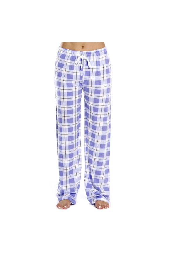 Womens Flannel Pajama Pants Ultra-Soft Comfy Pj Bottom Stretch Plaid Sleepwear