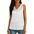 thumbnail image 1 of PFRNLF Womens Satin Tank Tops Pleated Business Casual Outfit Summer Sleeveless Dressy Work Blouse, 1 of 9
