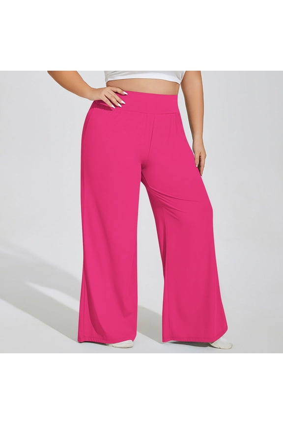 Plus Size Wide Leg Pants for Women High Waist Loose Sweatpants Casual Lounge Yoga Workout Palazzo
