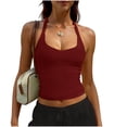 thumbnail image 1 of PFRNLF Ribbed Tank Tops for Women Summer Sleeveless U Neck Slim Fit Spaghetti Strap Basic Camisole, 1 of 9