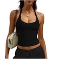thumbnail image 1 of PFRNLF Ribbed Tank Tops for Women Summer Sleeveless U Neck Slim Fit Spaghetti Strap Basic Camisole, 1 of 9