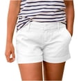 thumbnail image 1 of PFRNLF Shorts for Women High Waisted Dressy Casual Summer Elastic Waist Comfy Rolled Hem Stretch Twill Pocket Shorts, 1 of 9