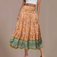 thumbnail image 1 of PFRNLF Skirts for Women Summer Floral Skirt Chiffon A-line Long Tiered Ruffle Boho Summer Midi Skirts, 1 of 6