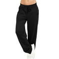 thumbnail image 1 of PFRNLF Straight Leg Pants for Women High Waisted Comfy Drawstring Sweatpant Summer Casual Pants, 1 of 9