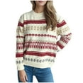 thumbnail image 1 of PFRNLF Sweaters for Women Casual Classic Long Sleeve Vintage Knit Chunky Pullover Sweater, 1 of 7