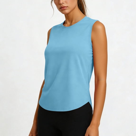 PFRNLF Tank Tops for Women Summer Moisture Wicking Flowy Crew Neck Athletic Workout Tank Tops