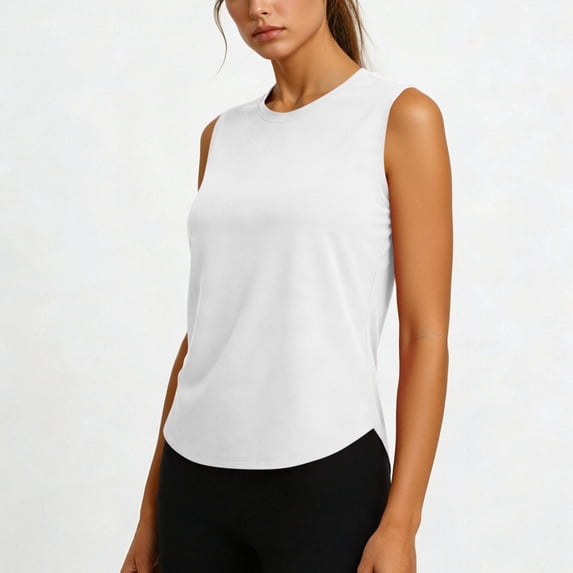 PFRNLF Tank Tops for Women Summer Moisture Wicking Flowy Crew Neck Athletic Workout Tank Tops