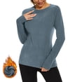 thumbnail image 1 of PFRNLF Thermal Shirts for Women Winter Cold Base Layer Underwear Soft Fleece Lined Long Sleeve Tops, 1 of 9