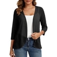 thumbnail image 1 of PFRNLF Thin Cardigans for Women Summer Soft Lightweight Drape Open Front 3/4 Sleeve Cardigan, 1 of 9