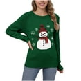 thumbnail image 1 of PFRNLF Ugly Christmas Sweaters for Women Soft Holiday Long Sleeve Crewneck Xmas Snowman Knit Sweaters, 1 of 7
