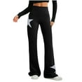 thumbnail image 1 of PFRNLF Wide Leg Pants for Women Summer Soft High Waisted Bootcut Flare Leggings Y2k Yoga Sweatpants, 1 of 9