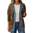 thumbnail image 1 of PFRNLF Women's Denim Cardigan Lightweight Long Sleeve Casual Open Front Button Down Cardigans, 1 of 2