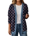 thumbnail image 1 of PFRNLF Women's Denim Cardigan Lightweight Long Sleeve Casual Open Front Button Down Cardigans, 1 of 2