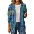 thumbnail image 1 of PFRNLF Women's Denim Cardigan Lightweight Long Sleeve Casual Open Front Button Down Cardigans, 1 of 2