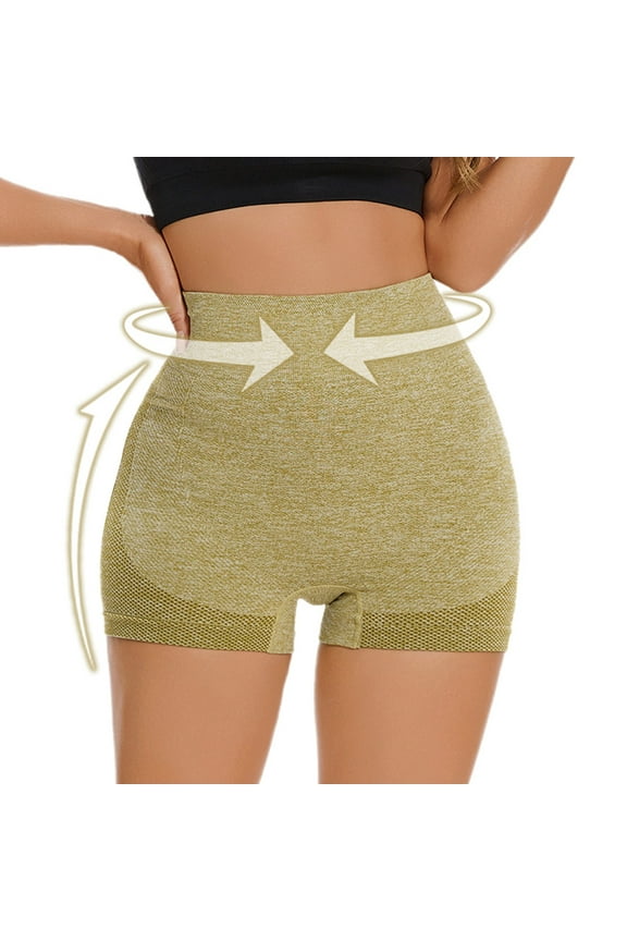 Women's Gym Shorts High Waisted Tummy Control Butt Lifting Scrunch Butt Seamless Booty Shorts