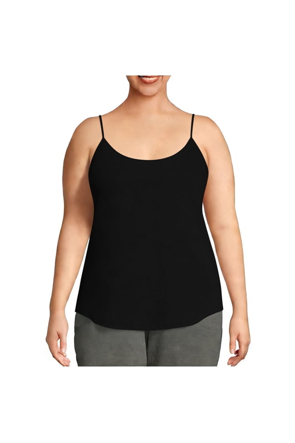 Women's Plus Size Camisole Tank Top Summer Breathable Stretch Flowy Basic Tank Tops