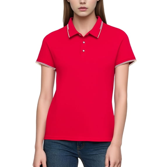 PFRNLF Women's Polo Shirts UPF 50+ Sun Protection 3 Buttons Casual Work Moisture Wicking Short Sleeve Collared Golf Shirt
