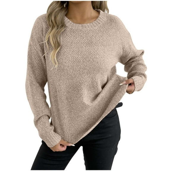 PFRNLF Women's Soft Knit Sweater Fall Lightweight Dressy Casual Pullover Tops