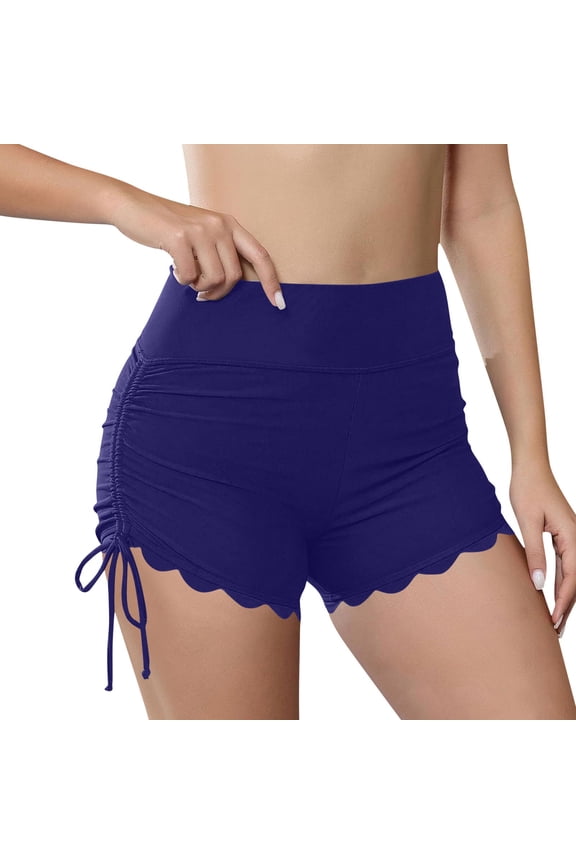 Women's Swim Shorts High Waisted Bathing Suit Bottoms Swimsuit Tankini Boy Shorts with Liner