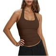 thumbnail image 1 of PFRNLF Women's Tank Top Summer Fitted Basic Camisole Trendy Workout Halter Backless Tank Tops, 1 of 8