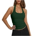 thumbnail image 1 of PFRNLF Women's Tank Top Summer Fitted Basic Camisole Trendy Workout Halter Backless Tank Tops, 1 of 8